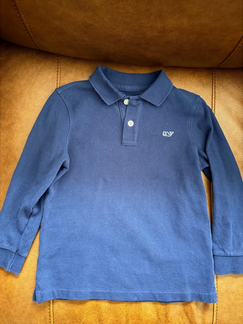 Vineyard Vines Boys' Navy Long-Sleeve Polo